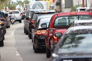 cars in a traffic jam